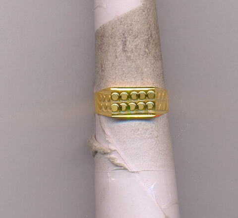 GOLD RING GENTS PLAIN FANCY