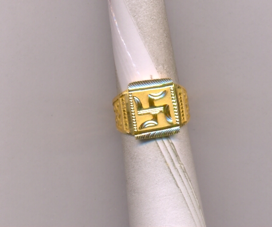 GOLD RING GENTS PLAIN FANCY