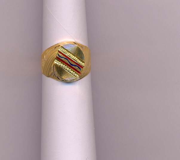 GOLD RING GENTS PLAIN FANCY