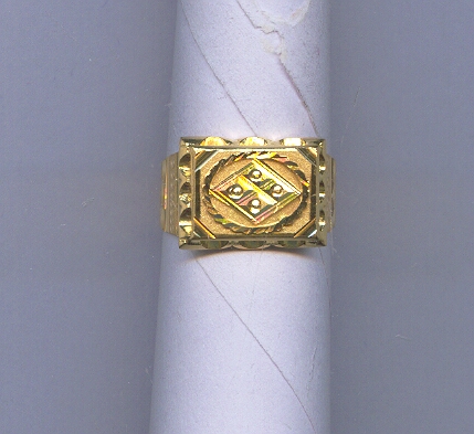 GOLD RING GENTS PLAIN FANCY