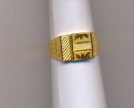 GOLD RING GENTS PLAIN FANCY