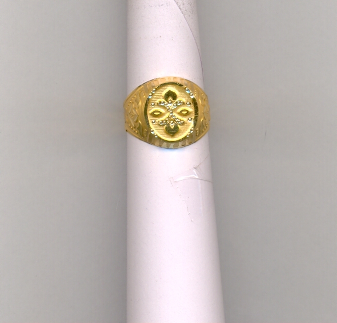 GOLD RING GENTS PLAIN FANCY