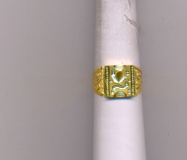 GOLD RING GENTS PLAIN FANCY