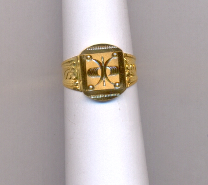 GOLD RING GENTS PLAIN FANCY