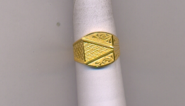 GOLD RING GENTS PLAIN FANCY