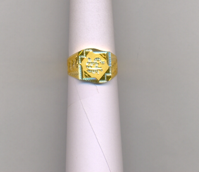 GOLD RING GENTS PLAIN FANCY