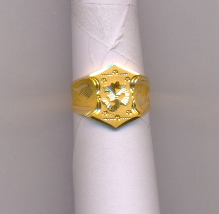 GOLD RING GENTS PLAIN FANCY