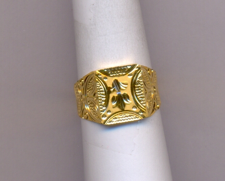 GOLD RING GENTS PLAIN FANCY