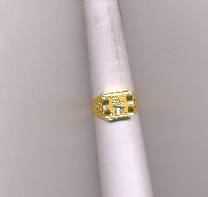 GOLD RING GENTS PLAIN FANCY