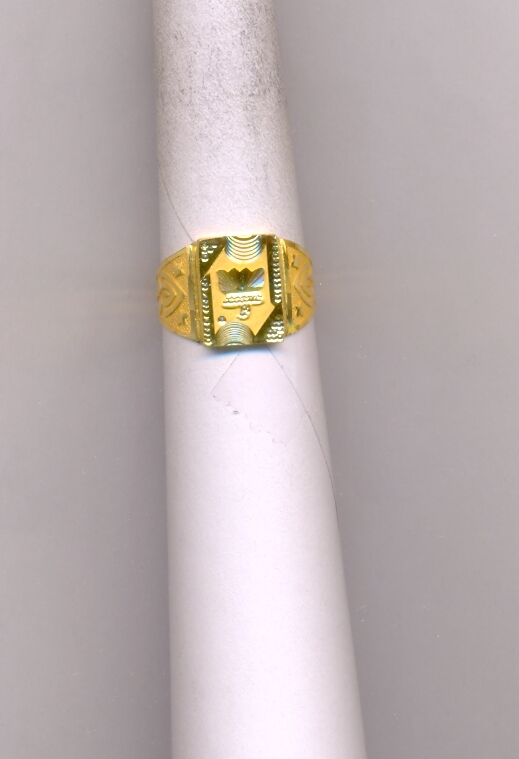 GOLD RING GENTS PLAIN FANCY