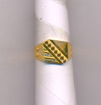 GOLD RING GENTS PLAIN FANCY