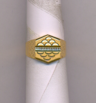 GOLD RING GENTS PLAIN FANCY