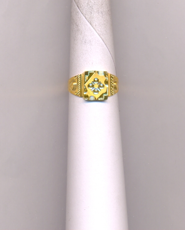 GOLD RING GENTS PLAIN FANCY