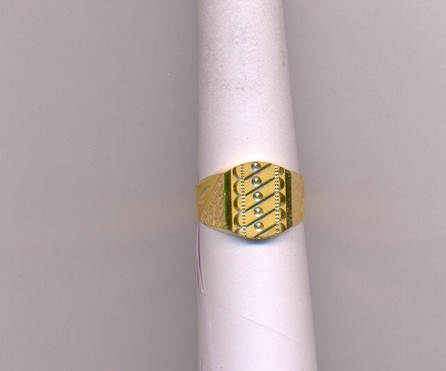 GOLD RING GENTS PLAIN FANCY