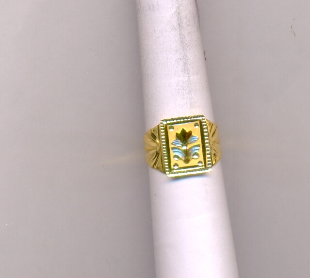 GOLD RING GENTS PLAIN FANCY