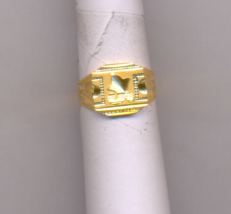 GOLD RING GENTS PLAIN FANCY