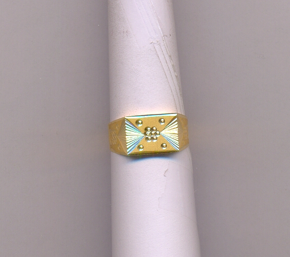 GOLD RING GENTS PLAIN FANCY