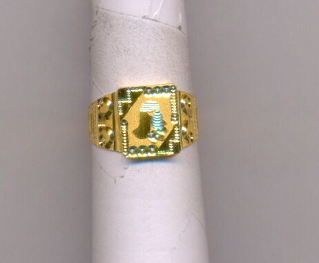 GOLD RING GENTS PLAIN FANCY