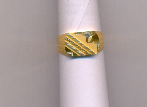 GOLD RING GENTS PLAIN FANCY