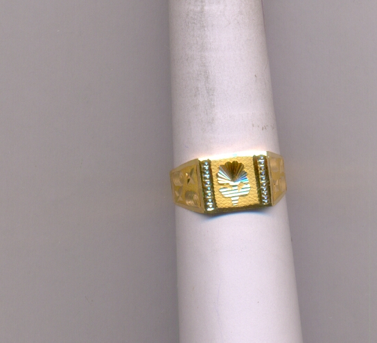 GOLD RING GENTS PLAIN FANCY