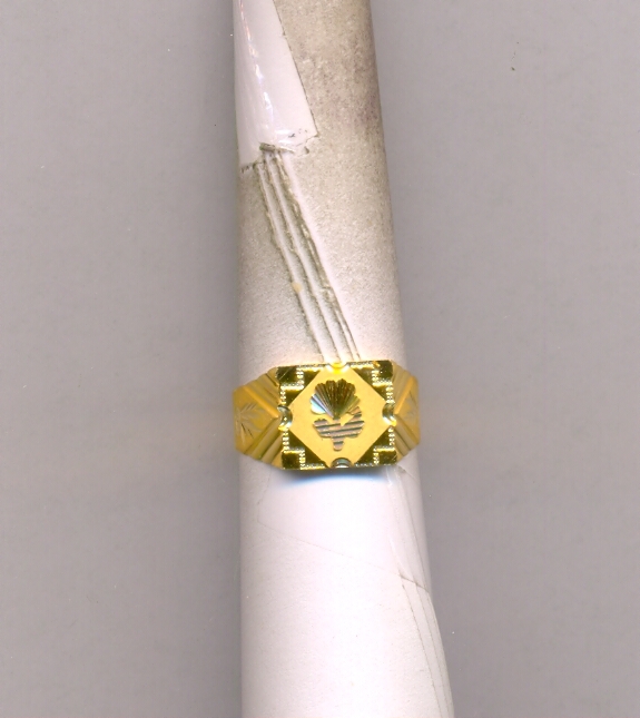 GOLD RING GENTS PLAIN FANCY