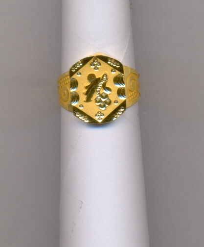 GOLD RING GENTS PLAIN FANCY