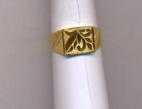 GOLD RING GENTS PLAIN FANCY