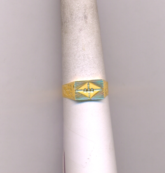 GOLD RING GENTS PLAIN FANCY
