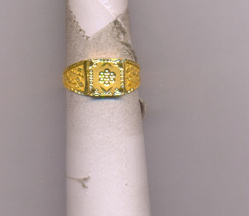 GOLD RING GENTS PLAIN FANCY