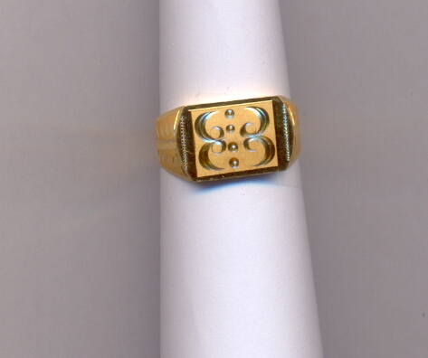 GOLD RING GENTS PLAIN FANCY