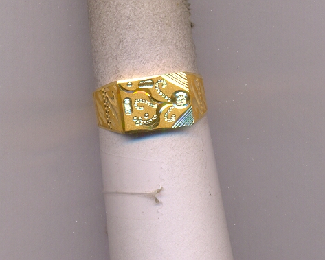 GOLD RING GENTS PLAIN FANCY