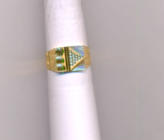 GOLD RING GENTS PLAIN FANCY