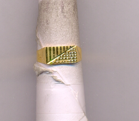 GOLD RING GENTS PLAIN FANCY