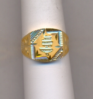 GOLD RING GENTS PLAIN FANCY