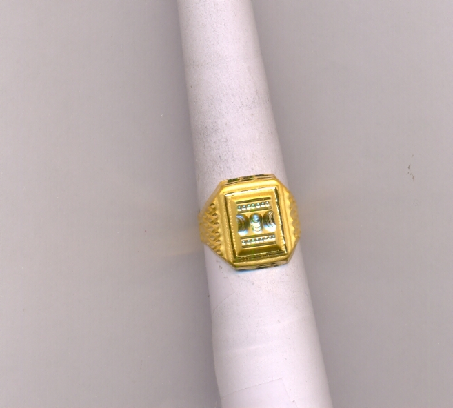GOLD RING GENTS PLAIN FANCY