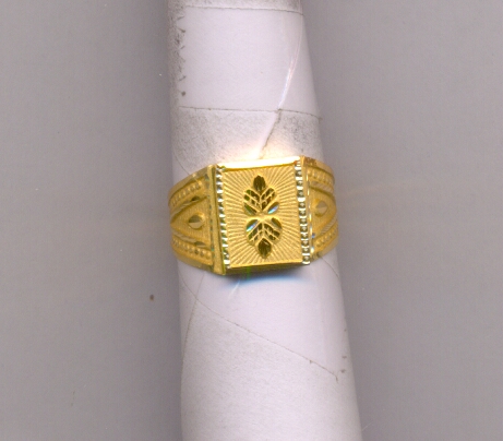GOLD RING GENTS PLAIN FANCY