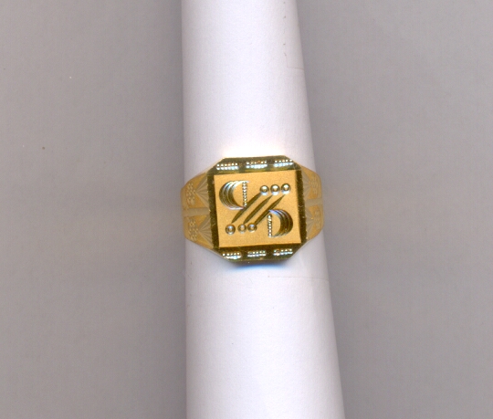 GOLD RING GENTS PLAIN FANCY
