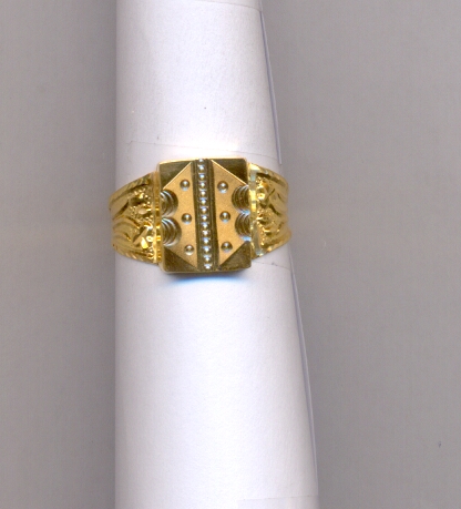 GOLD RING GENTS PLAIN FANCY