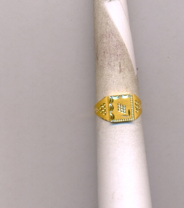 GOLD RING GENTS PLAIN FANCY