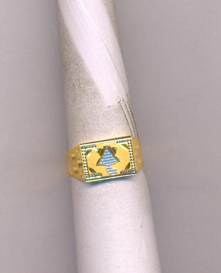 GOLD RING GENTS PLAIN FANCY