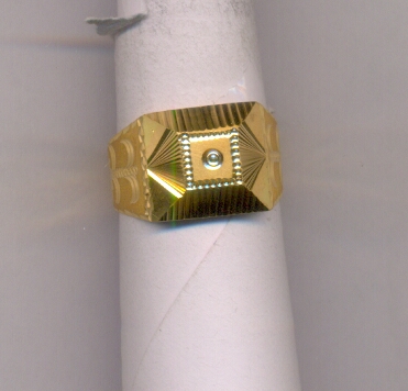 GOLD RING GENTS PLAIN FANCY