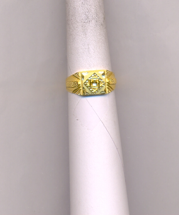 GOLD RING GENTS PLAIN FANCY