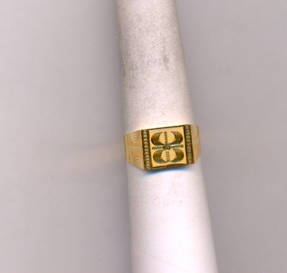 GOLD RING GENTS PLAIN FANCY