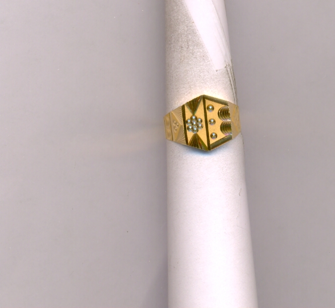 GOLD RING GENTS PLAIN FANCY