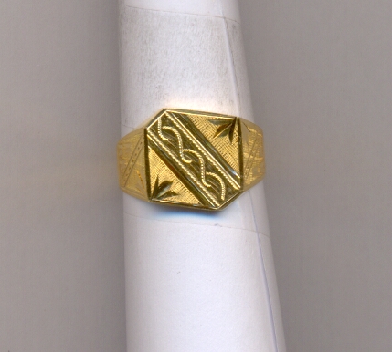 GOLD RING GENTS PLAIN FANCY