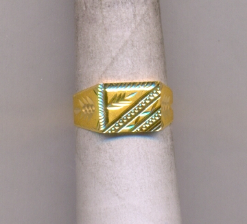 GOLD RING GENTS PLAIN FANCY