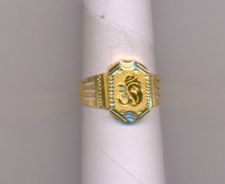 GOLD RING GENTS PLAIN FANCY