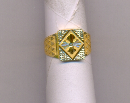 GOLD RING GENTS PLAIN FANCY