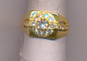GOLD RING GENTS PLAIN FANCY