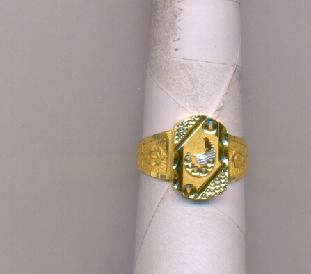 GOLD RING GENTS PLAIN FANCY